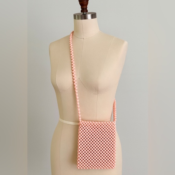 Pink Beaded Crossbody Bag - Picture 1 of 3